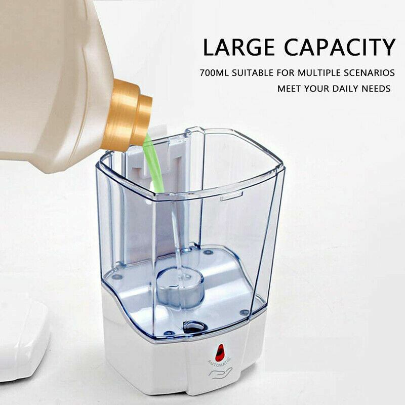 Automatic Soap Dispenser, Liquid Hand Free Soap Dispenser Wall Mount, 700 ml