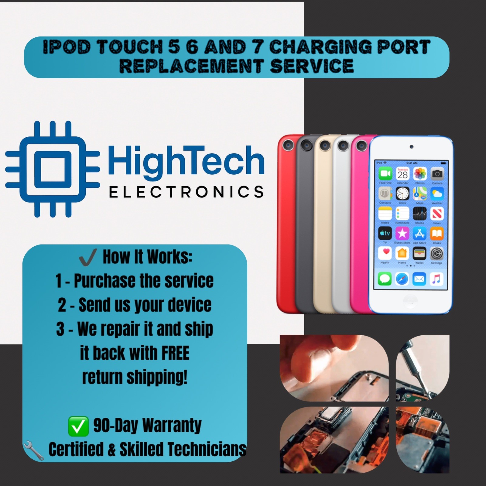 IPOD TOUCH 5 6 AND 7 CHARGING PORT SERVICE Repair