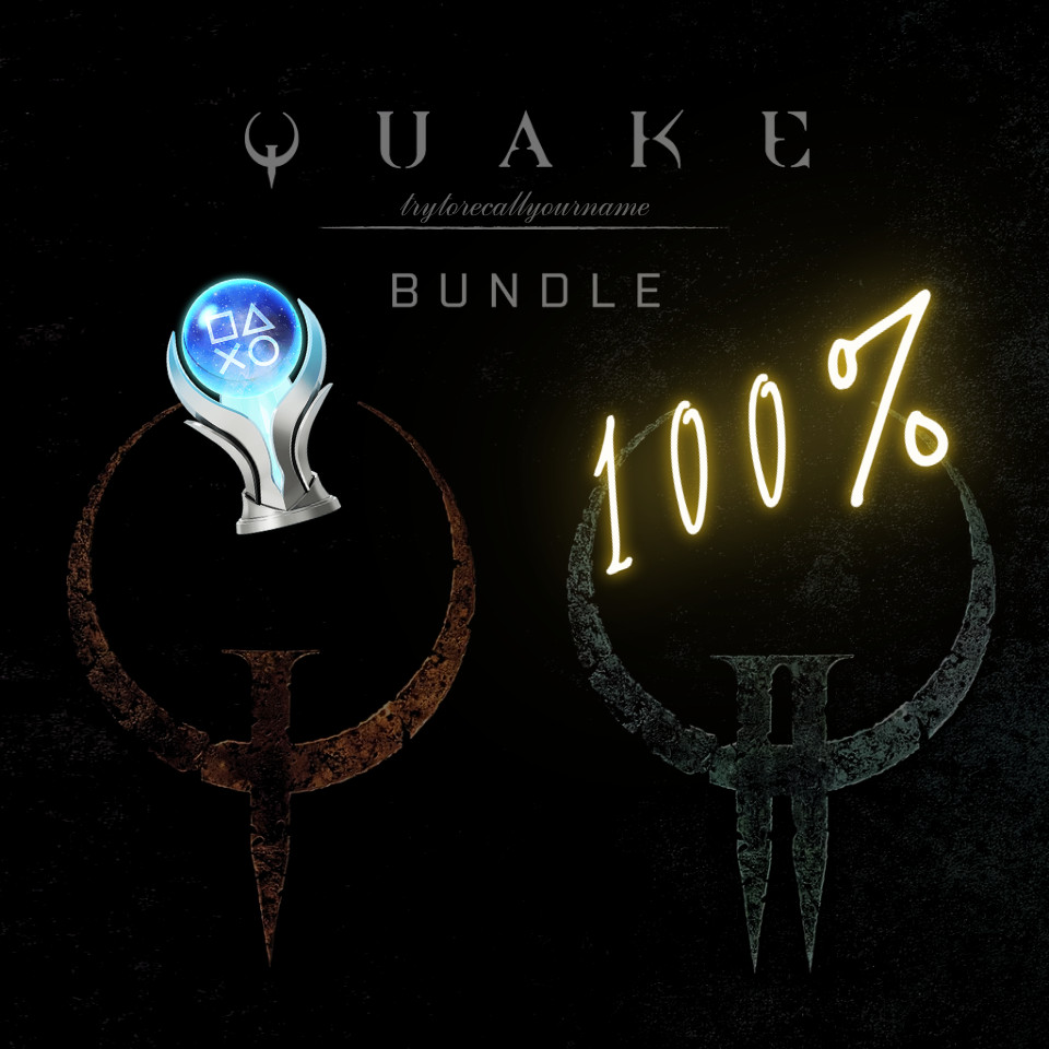 QUAKE 1+2 BUNDLE PS4/PS5 Platinum Trophy Service FAST SAFE PRO LEGIT