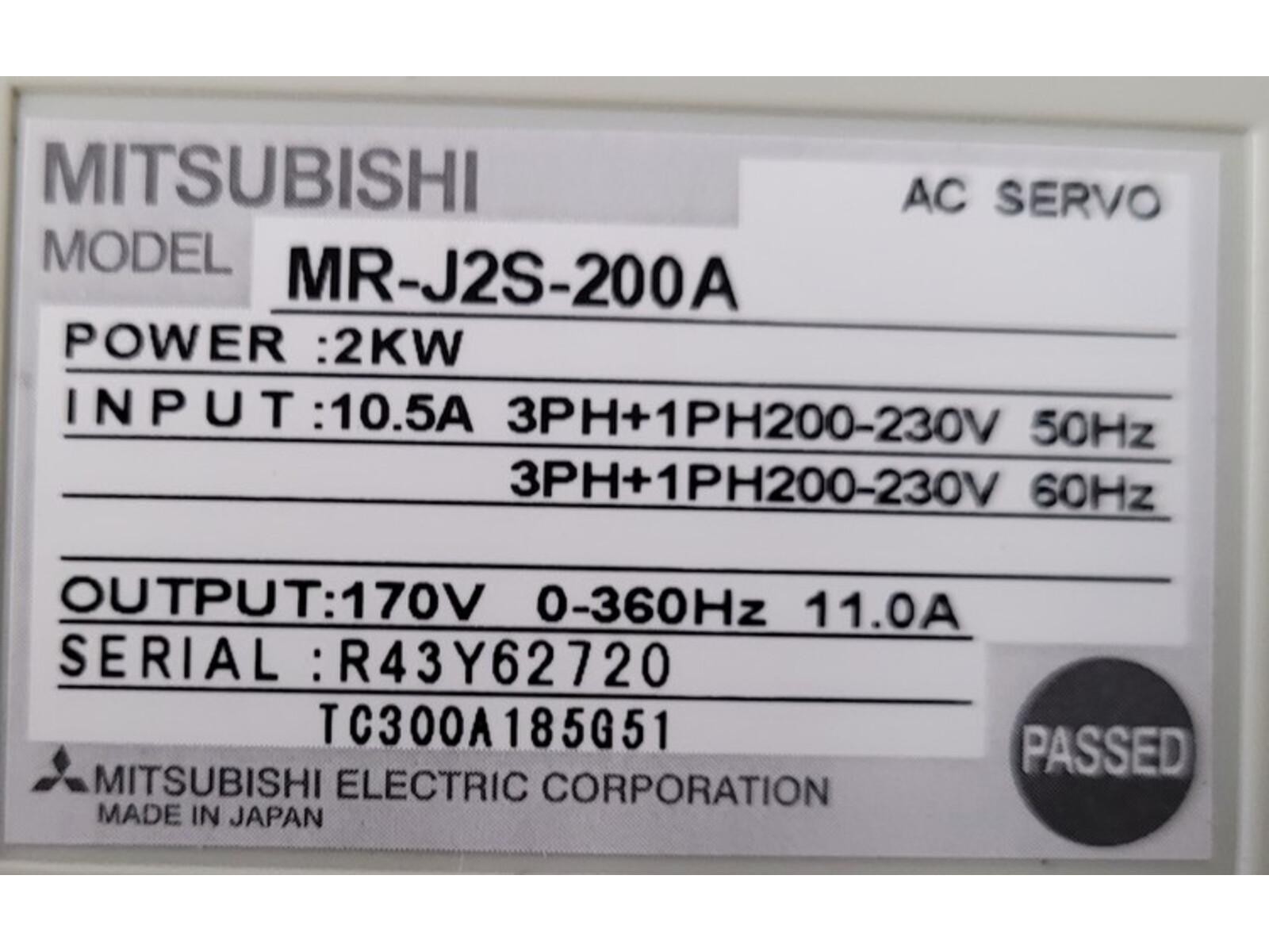 Mitsubishi MR-J2S-200A Drive (Repair/Repair)