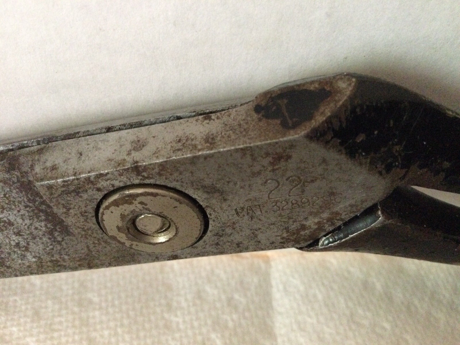 LARGE (WISE-INLAID) UPOLSTERY TAILORS SHEARS#22 GOOD WORKING ORDER