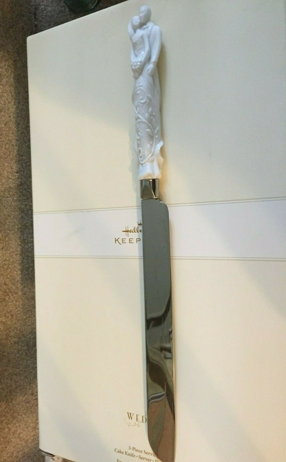 Hallmark Keepsake Wedding 3-piece Serving Set Two Hearts-One Love FREE SHIP
