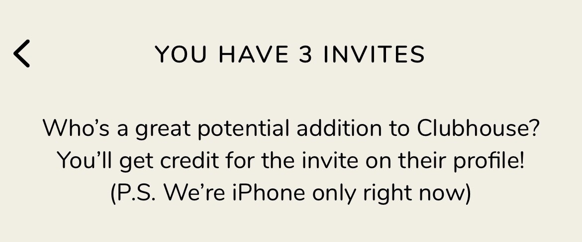 Clubhouse App Invite (Apple Only)