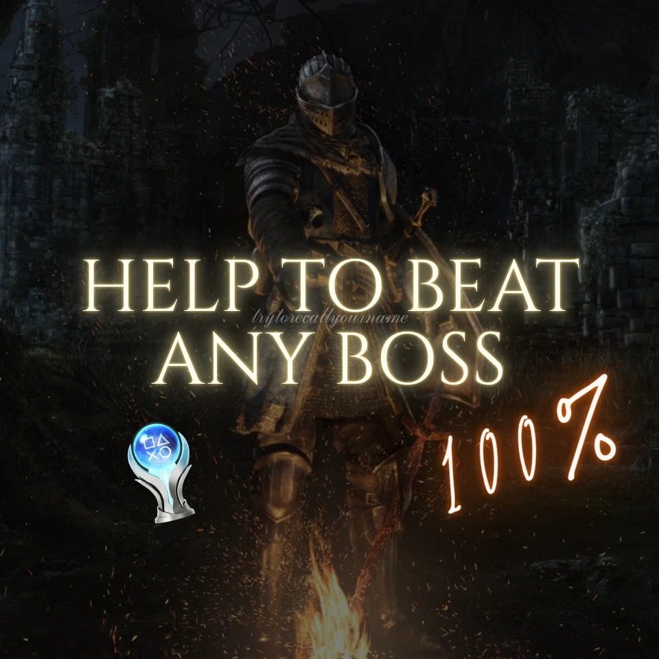 DARK SOULS 1/2/3 HELP DEFEAT ANY BOSS PS5 Platinum Trophy Service SPEEDRUN FAST