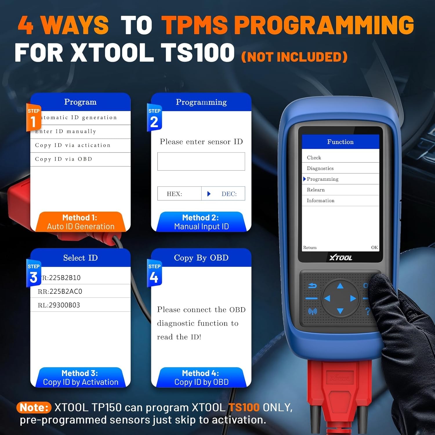 XTOOL TP150 TPMS Programming Tool 2026 Relearn Activate