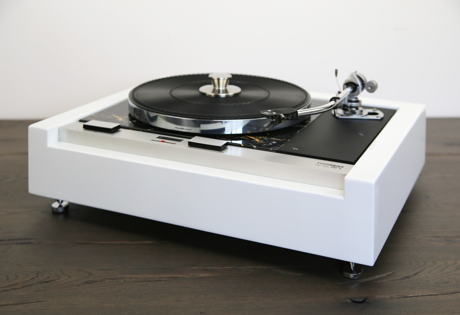 We restore your Thorens TD125 Turntable Black OD. white -marbled