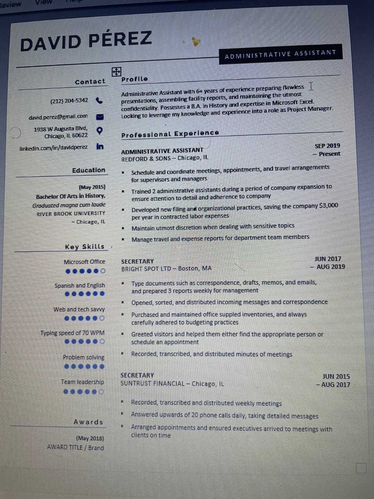 Resume writing services and Cover letter