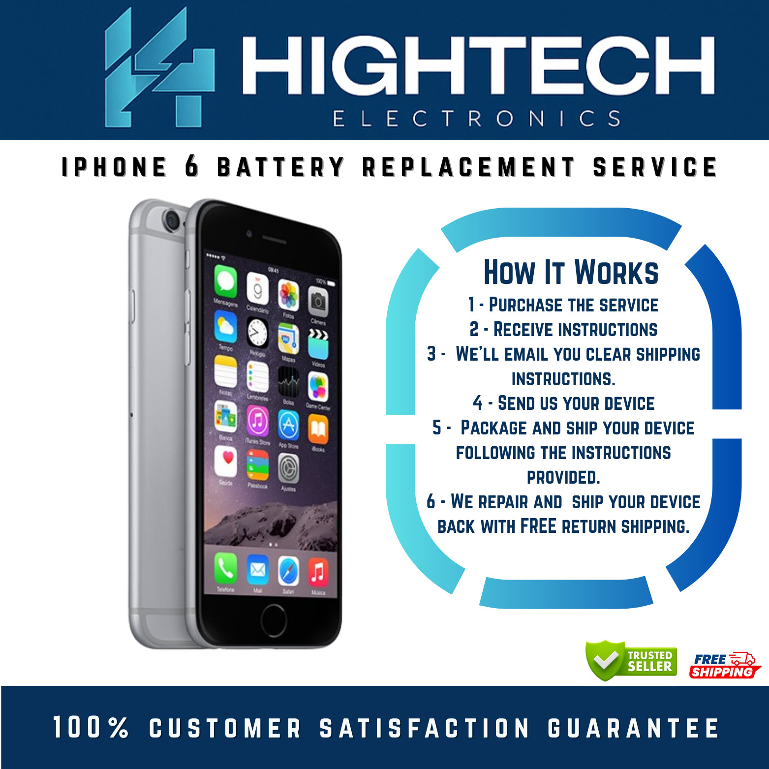 iPhone 6 Battery Replacement Service Repair fast & Reliable Repair Re