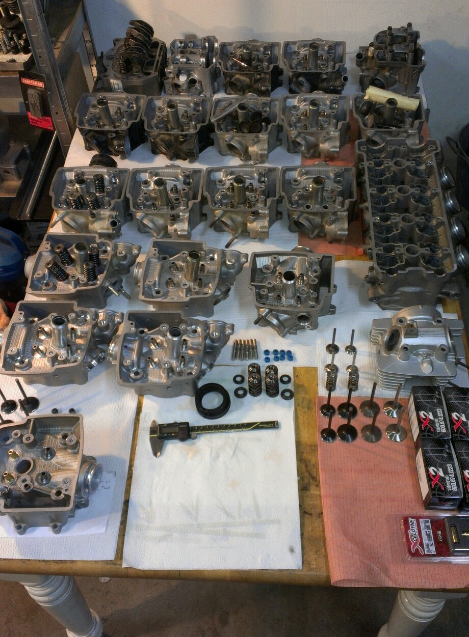 Honda TRX450R TRX450ER Cylinder Head Rebuild Valve Seat Cut trx 450 r er