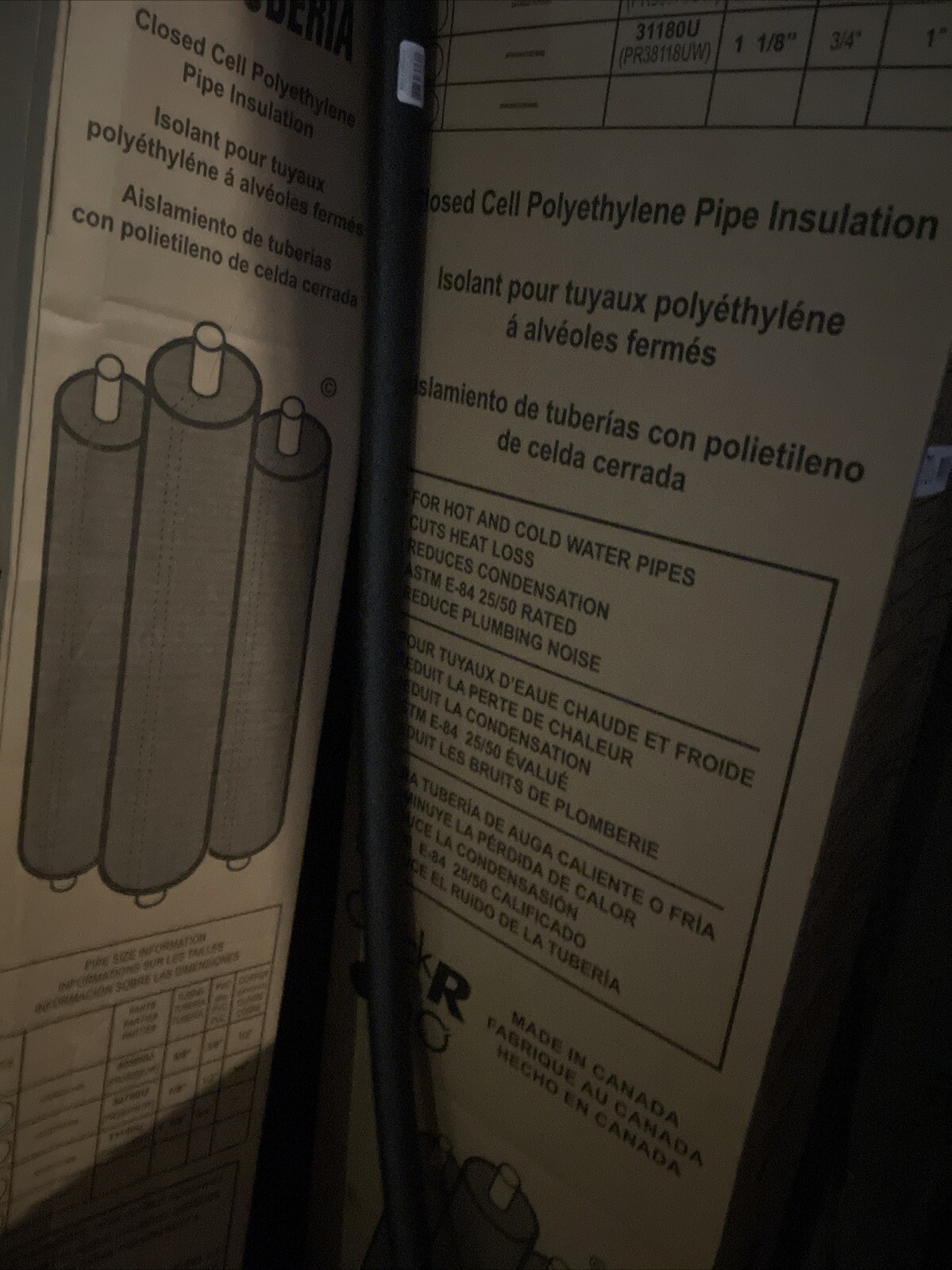 3/8,5/8,1/2”.pipe insulation foam tube Closed cell polyethylene Pipe Insulation