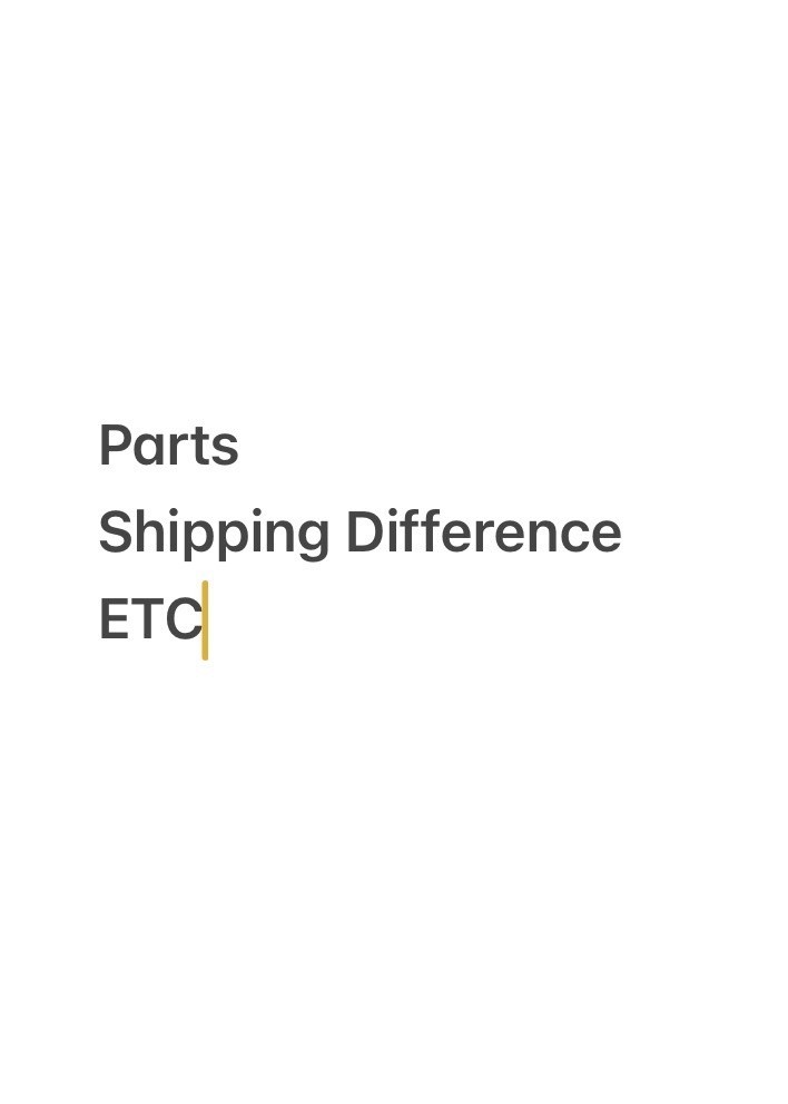 Replacment Parts Service / Shipping Service Difference/ ETC
