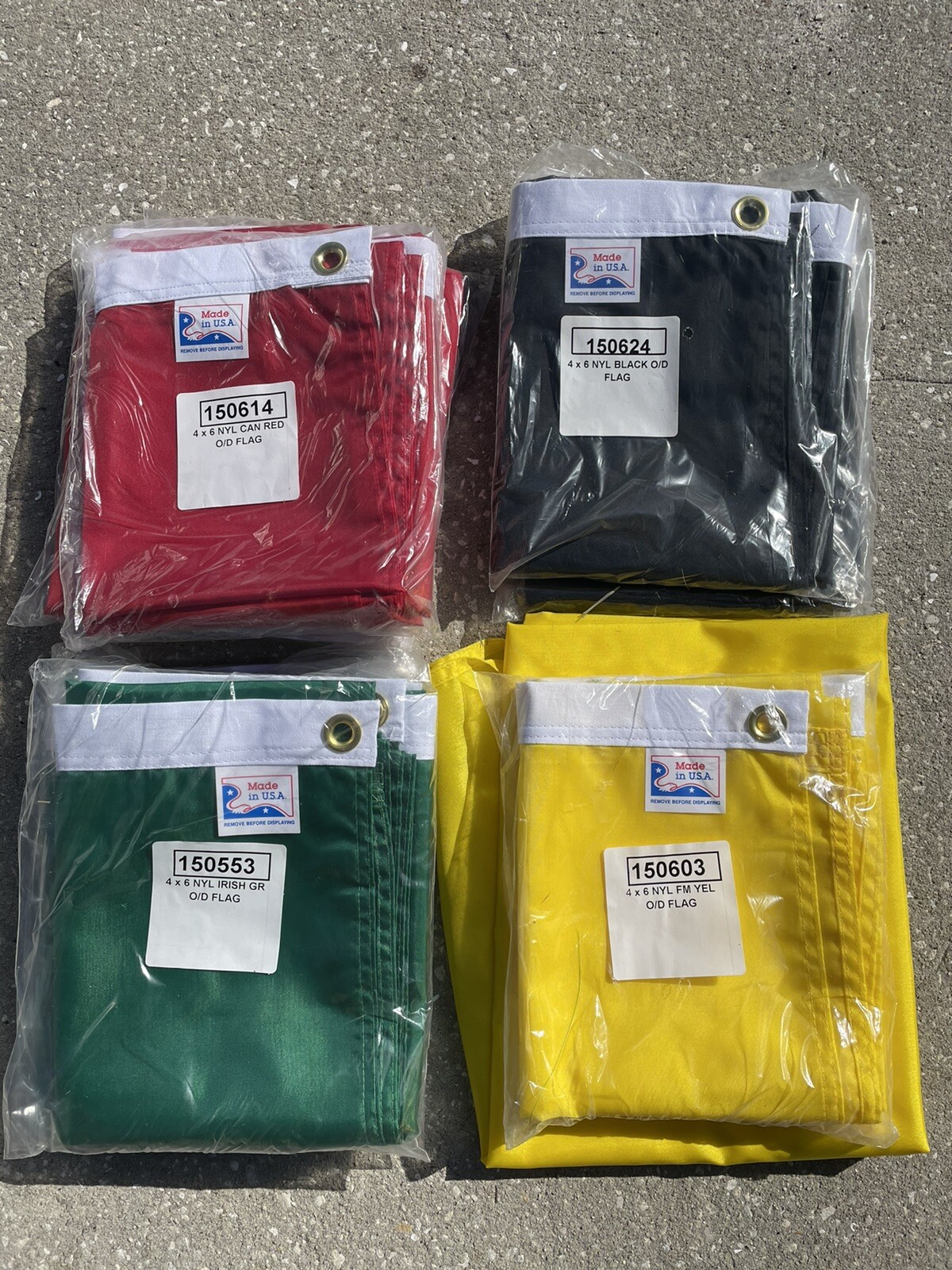 4’x6′ NYLON FLAGS PREMIUM QUALITY SINGLE COLOR – MADE IN US.
