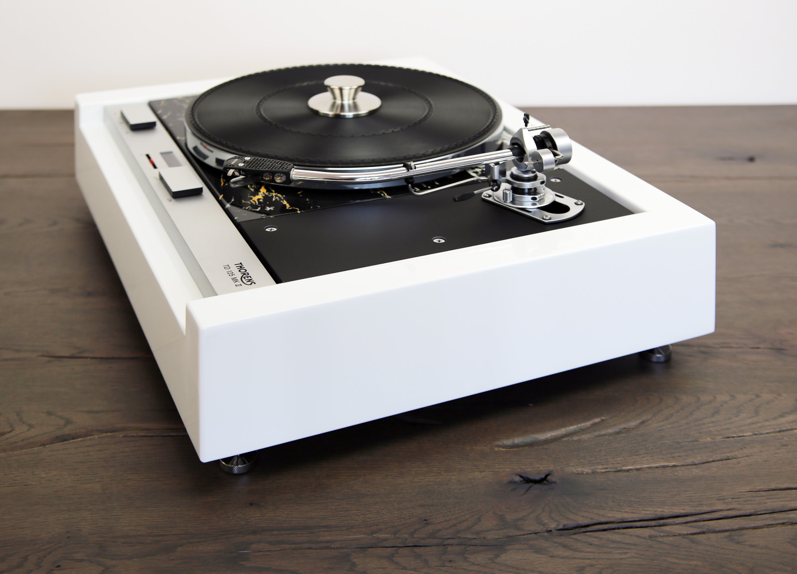 We restore your Thorens TD125 Turntable Black OD. white -marbled