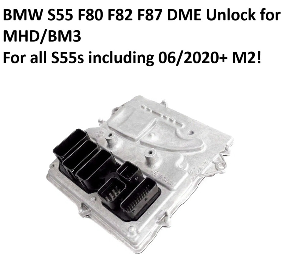 BMW N55 S55 M2 M3 M4 DME Unlock Service MHD BM3 F80 F82 F83 F87 X5 X6
