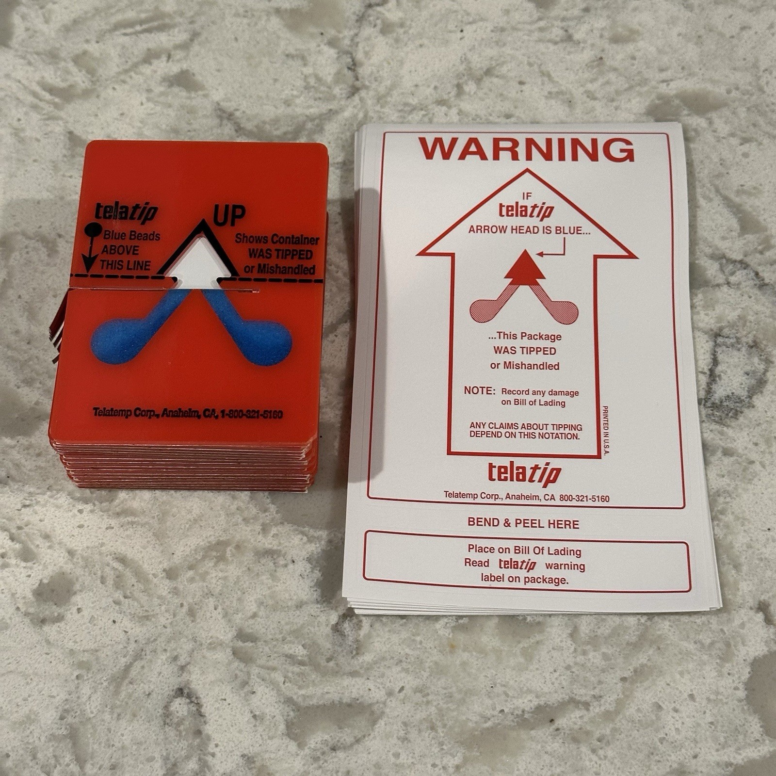 Telatip Tipping Indicator Safety Shipping Labels for Containers Fragile Cargo-16