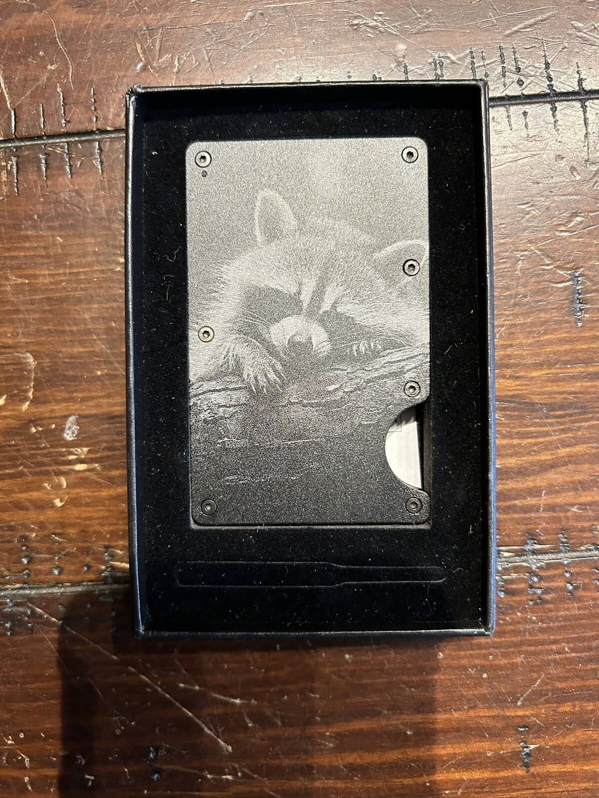 Custom Wildlife Aluminum RFID Blocking Wallet Proudly Engraved in the USA.