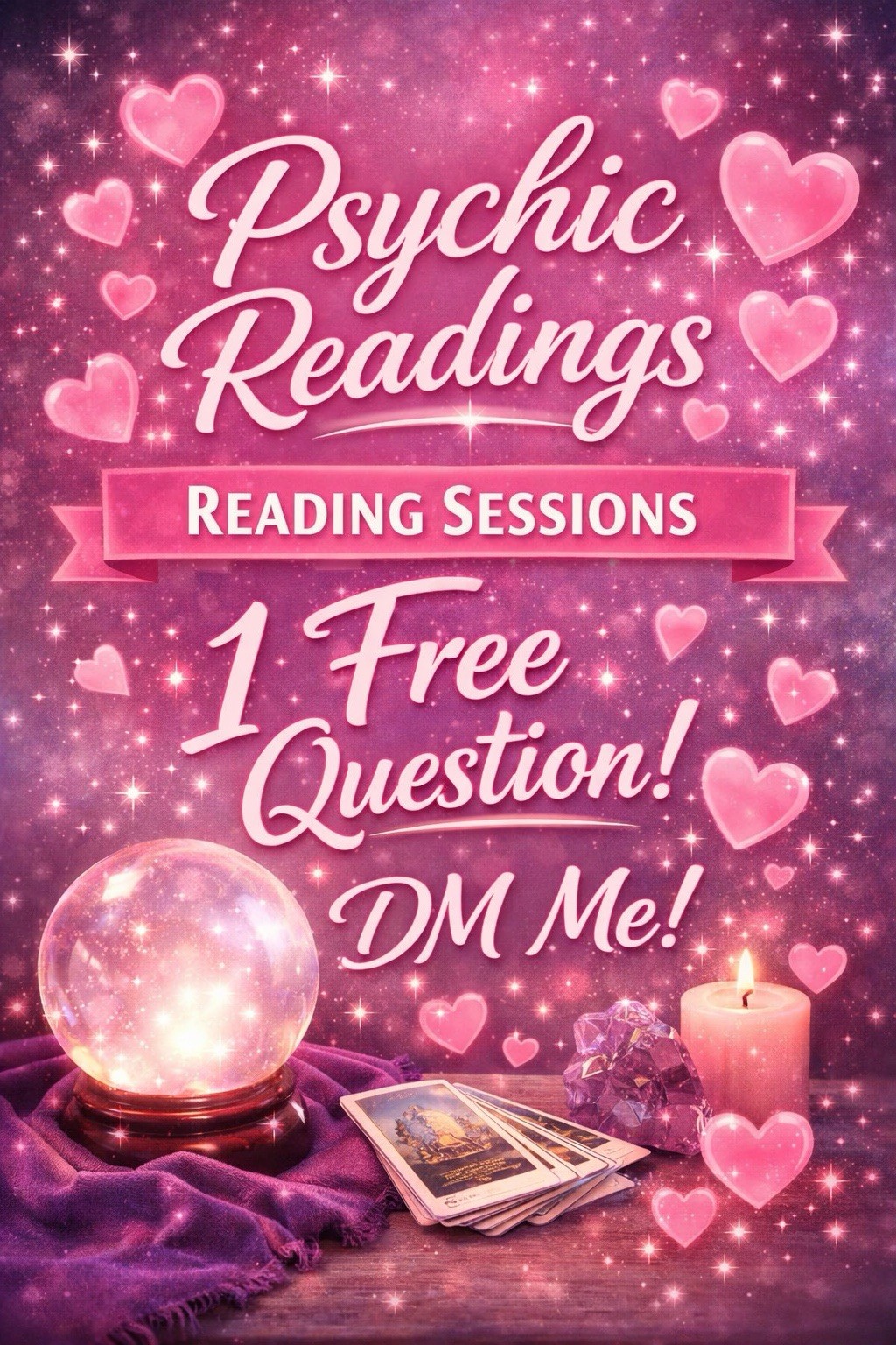 Psychic & Tarot Readings: Love, Relationships, one free question