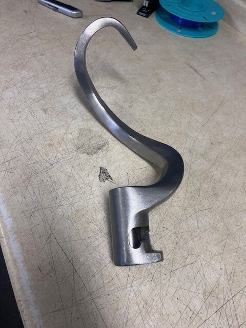 30 QT SST “ED” DOUGH HOOK