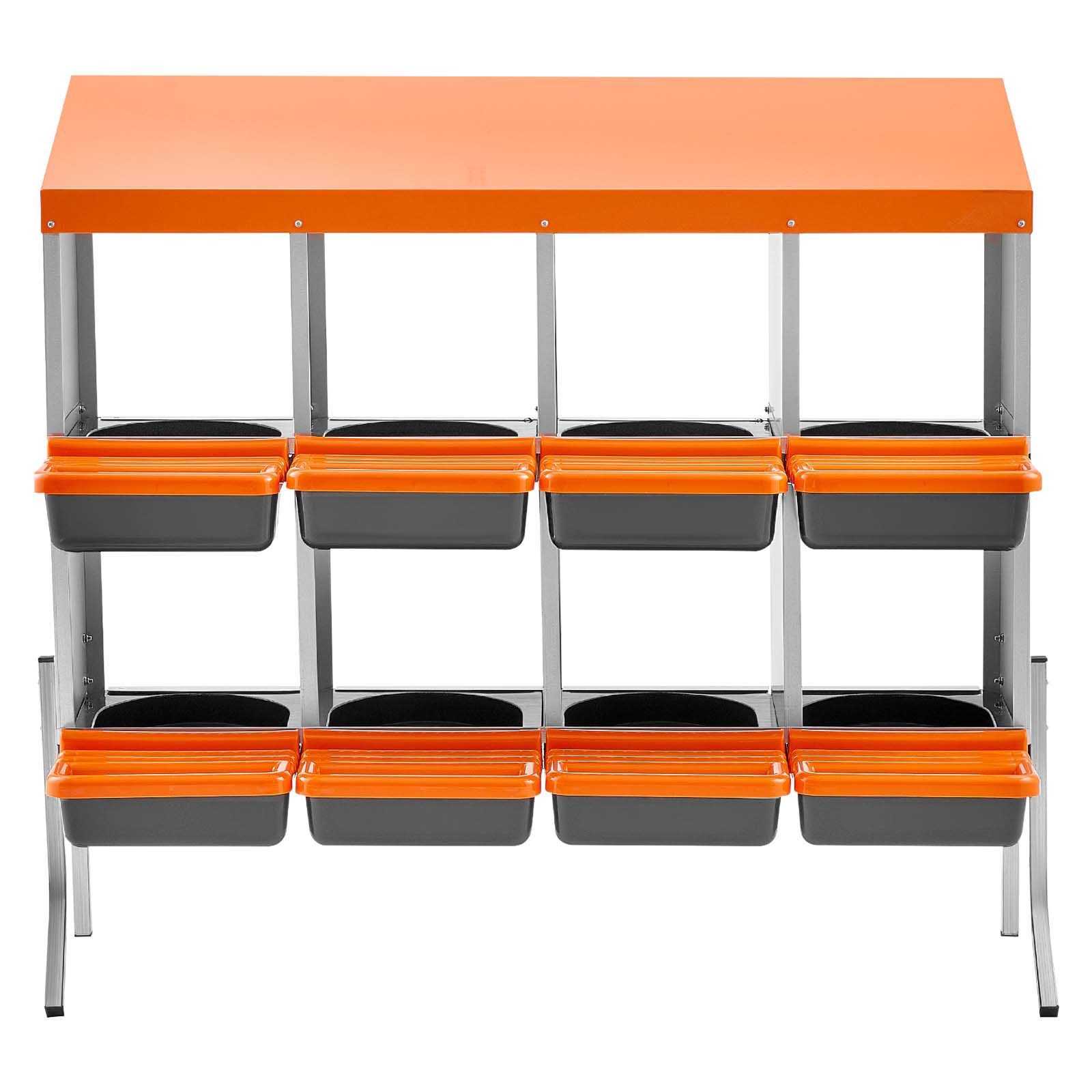 Chicken Nesting Boxes, 8 Compartments, with Support Legs, Easy Egg Collection, G
