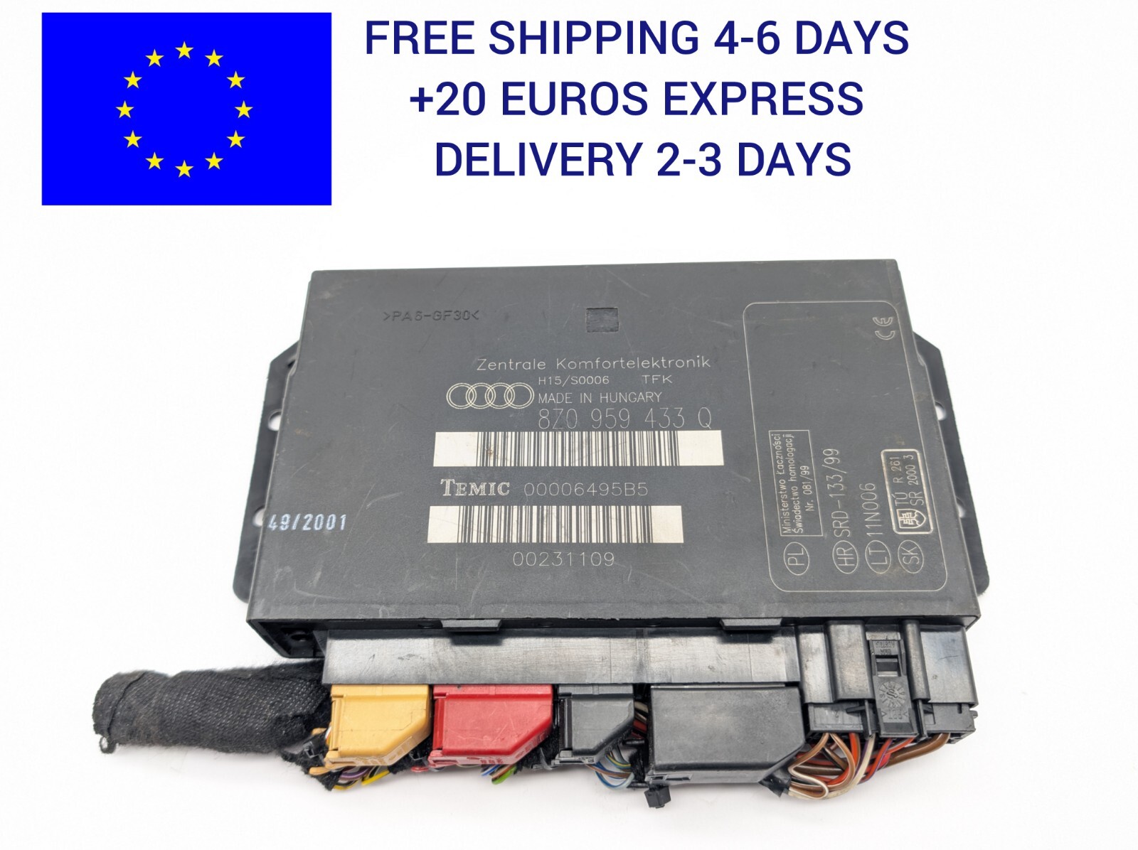 Comfort control unit Audi A2 8Z0959433Q 00006495B4