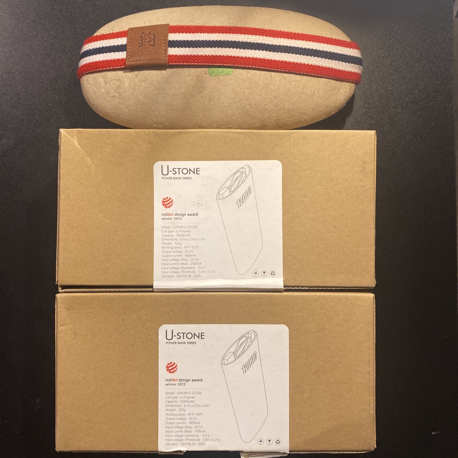Lepow U-Stone Series 12000mAh External Battery for iPhone 5/5C/5s iPad, Lot of 3