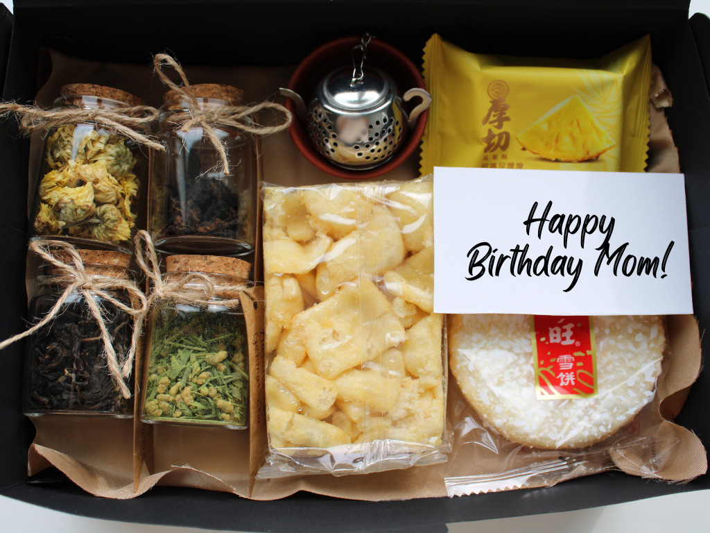Custom Message Tea and Snacks Gift Set | Birthday Giftbox for Mom – Tea lover