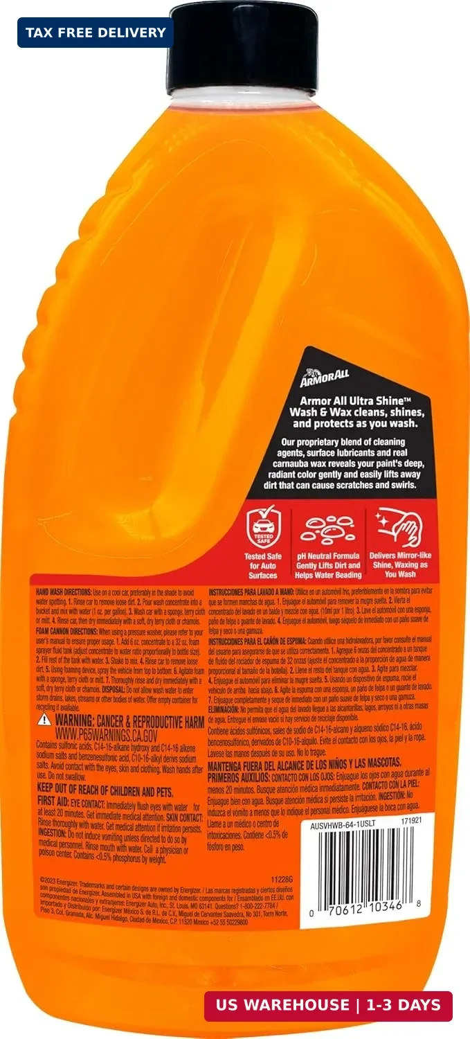 Armor All Ultra Shine Car Wash and Wax by All, 64 Fl Oz (Pack of 1)