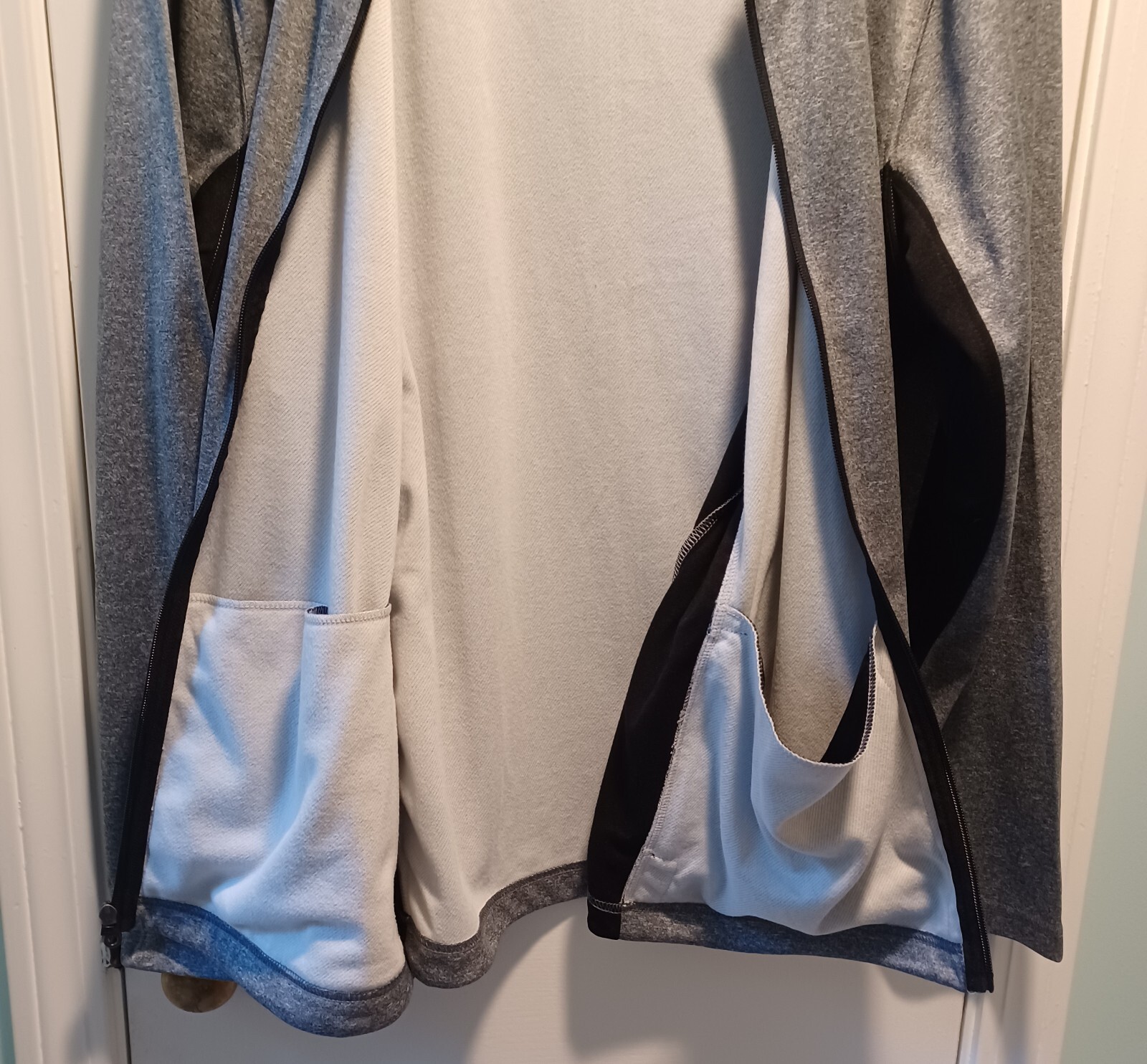 Vansport Performance Jacket Men’s Size 2X Gray Front Zip ESPN Logo Long Sleeved