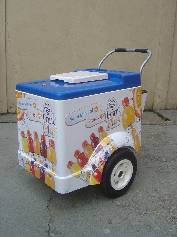 RED ICE CREAM CART POPSICLES ICE CREAM PUSH CART MOBILE RED CART ICE CREAM CART