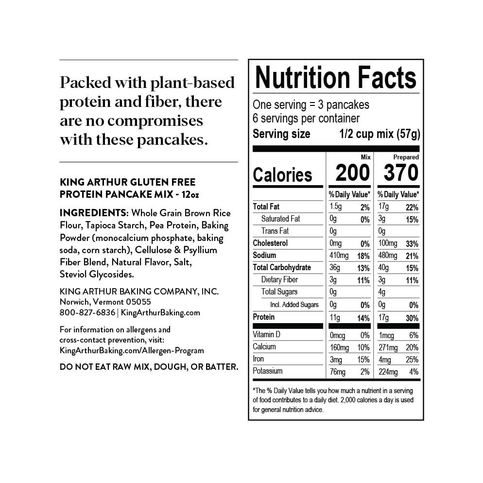 King Arthur Pancake Mix Gluten Free Protein 6 Pack | FREE SHIPPING….