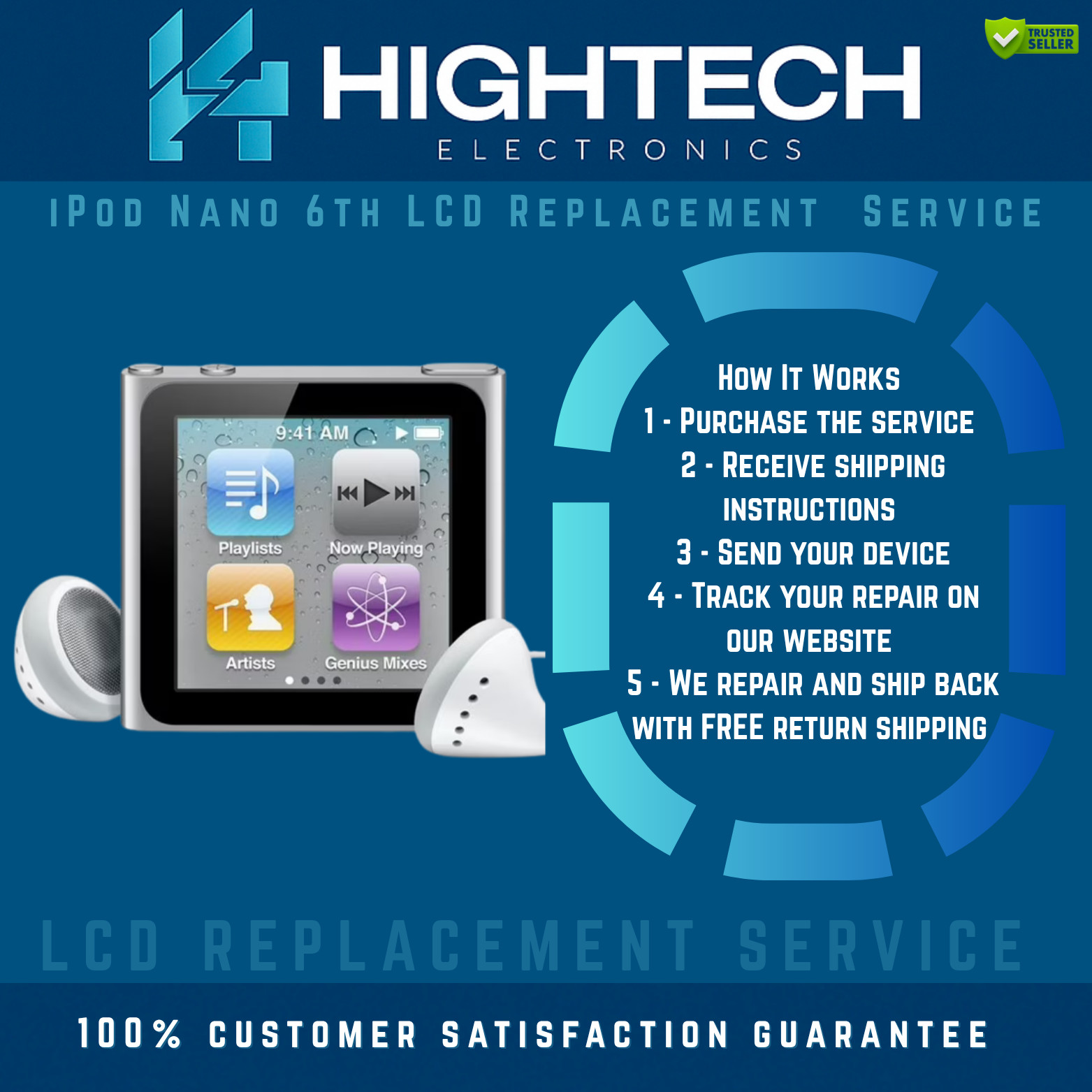 iPod Nano 6th LCD Replacement Service Repair