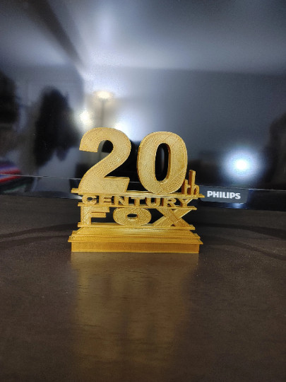20th Century Fox Style Logo Sign (3D printed, stocking stuffer)