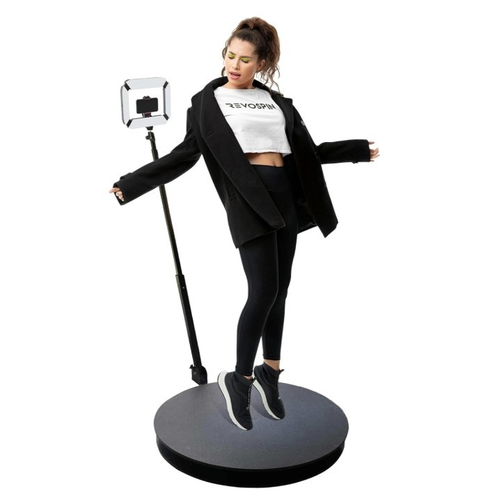 RevoSpin RM-4 Round 360 PhotoBooth (Manual Spin) & Case and Phone Mount