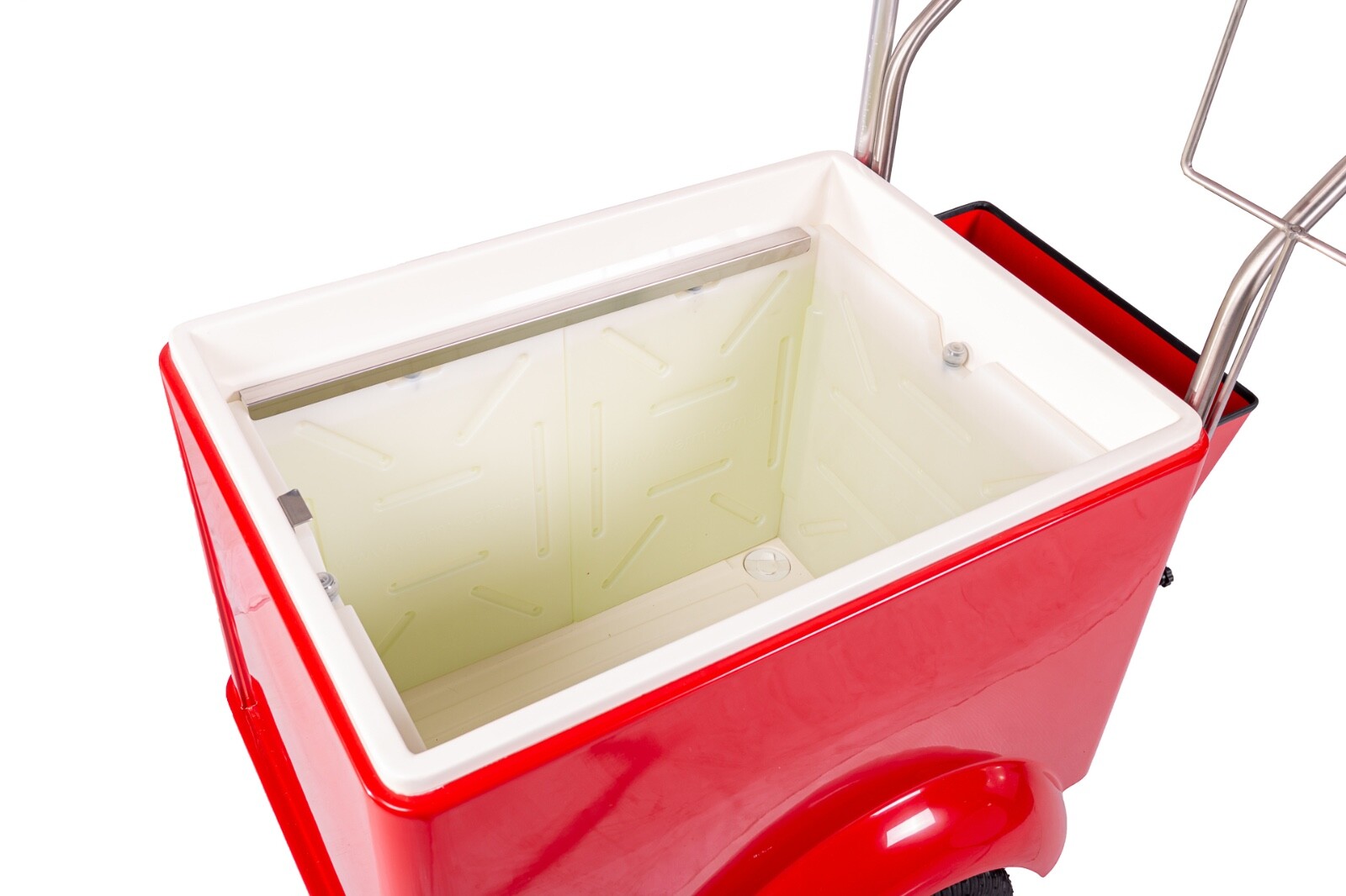 RED ICE CREAM CART POPSICLES ICE CREAM PUSH CART MOBILE RED CART ICE CREAM CART