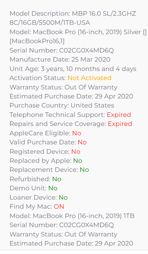 APPLE DEVICE FULL INFO SERVICE CHECK PHOTOS FOR SAMPLE 100% ACCURATE