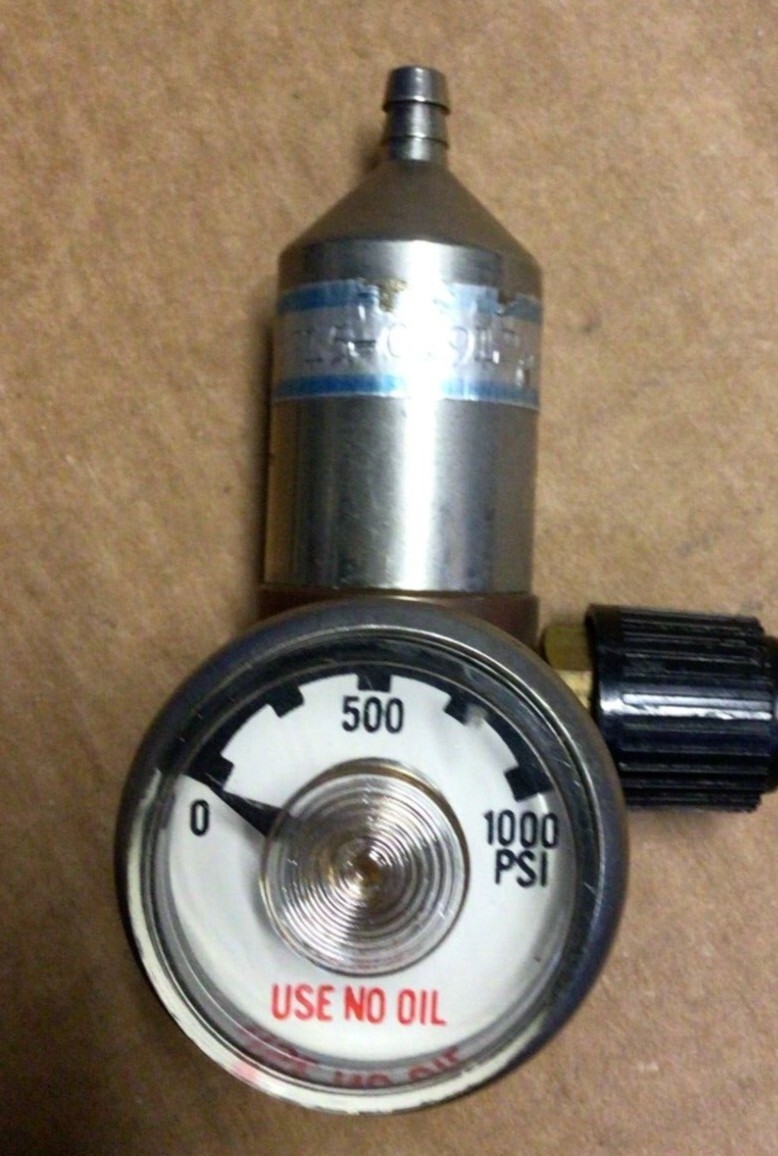 INDUSTRIAL SCIENTIFIC Gas Regulator SMALL GAUGE/HIGH PRESSURE 1000 PSI