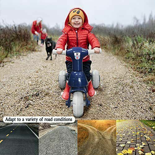 Toddler Electric Motorcycle Tricycle for Boys Girls 6V Rechargeable Battery