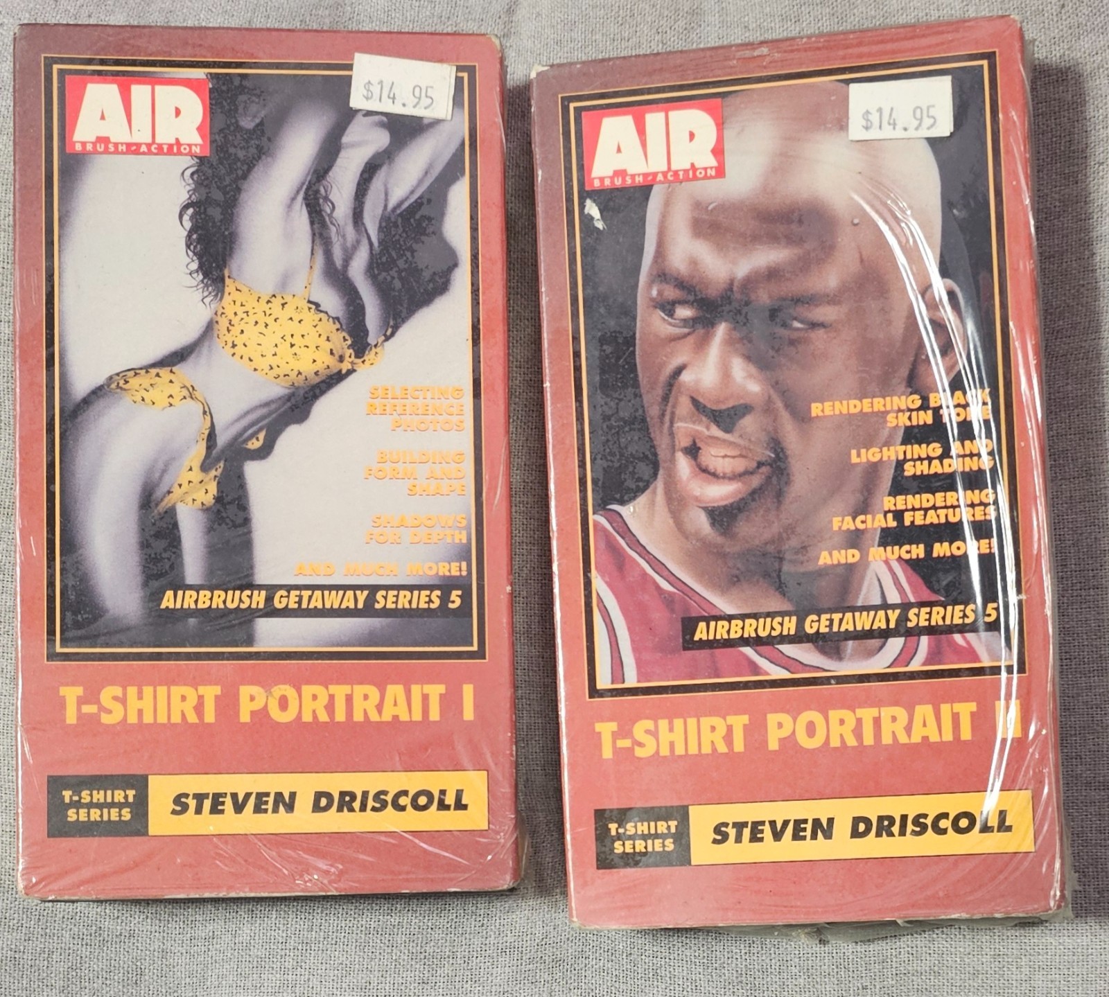 Air Brush Action: T-shirt Portrait with Steve Driscoll Vol. 1 & 2. VHS