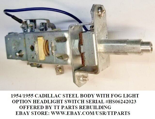 1953/54/55 CADILLAC HEADLIGHT SWITCH WITH FOG LIGHT OPTION TESTED & WORKS