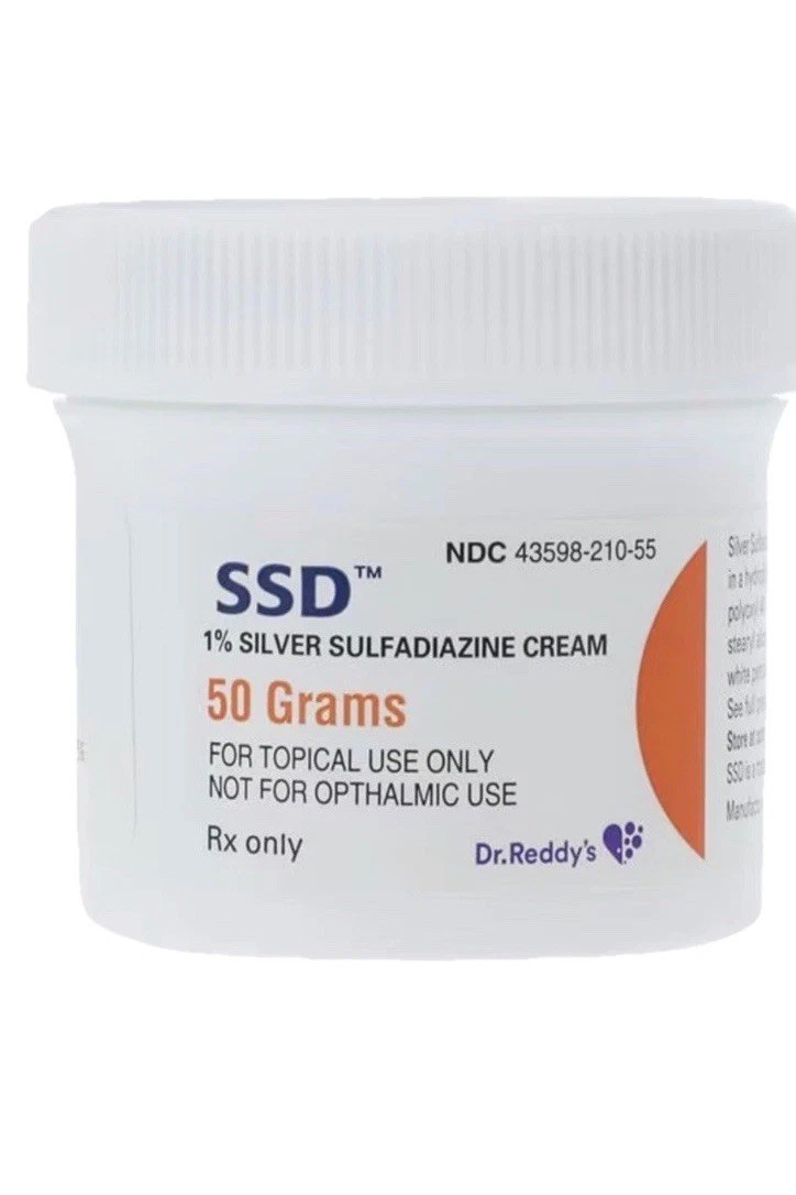 SSD Silver Sulfadiazine Cream, 1%, 50g Jar EXP: 08/2026 Sealed New