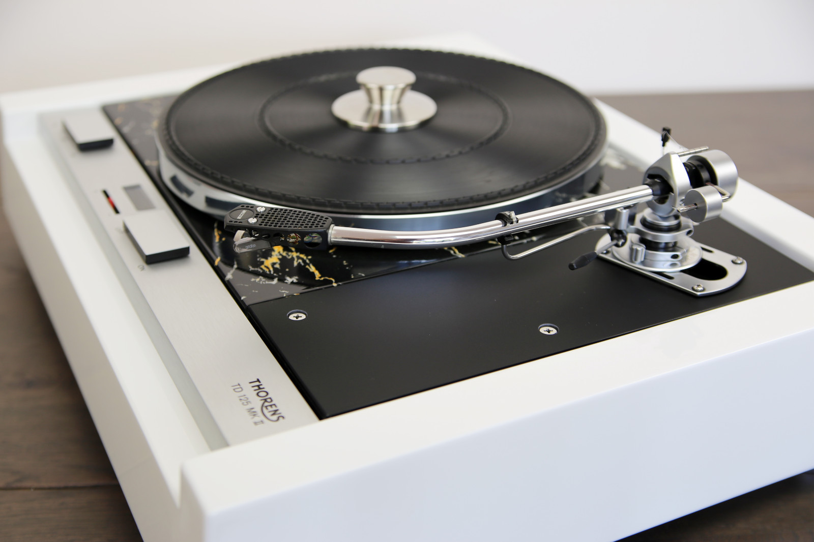 We restore your Thorens TD125 Turntable Black OD. white -marbled