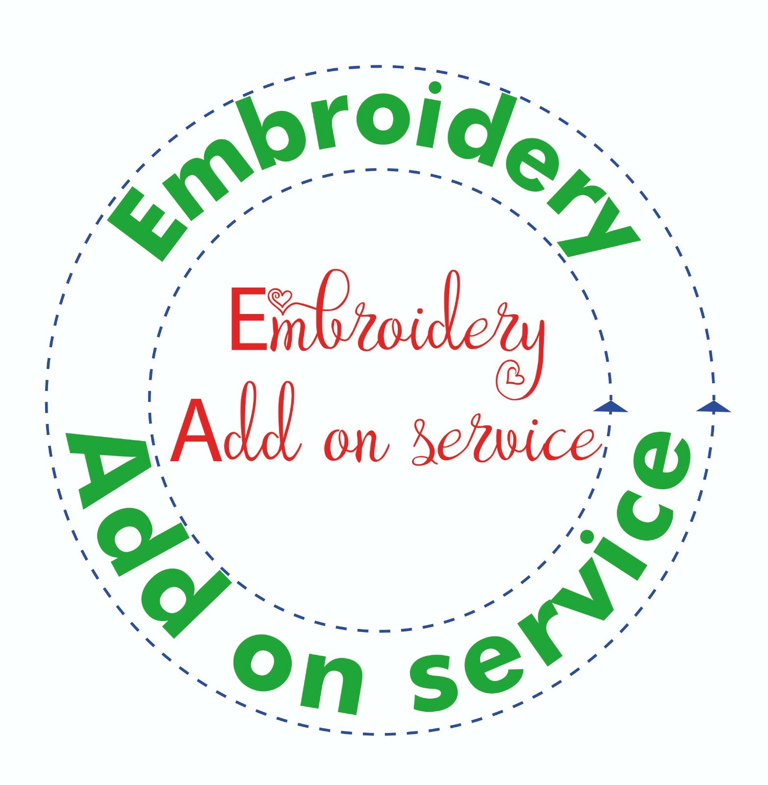 Embroidery & Print Add on service (add on thread color, Logo digitized )