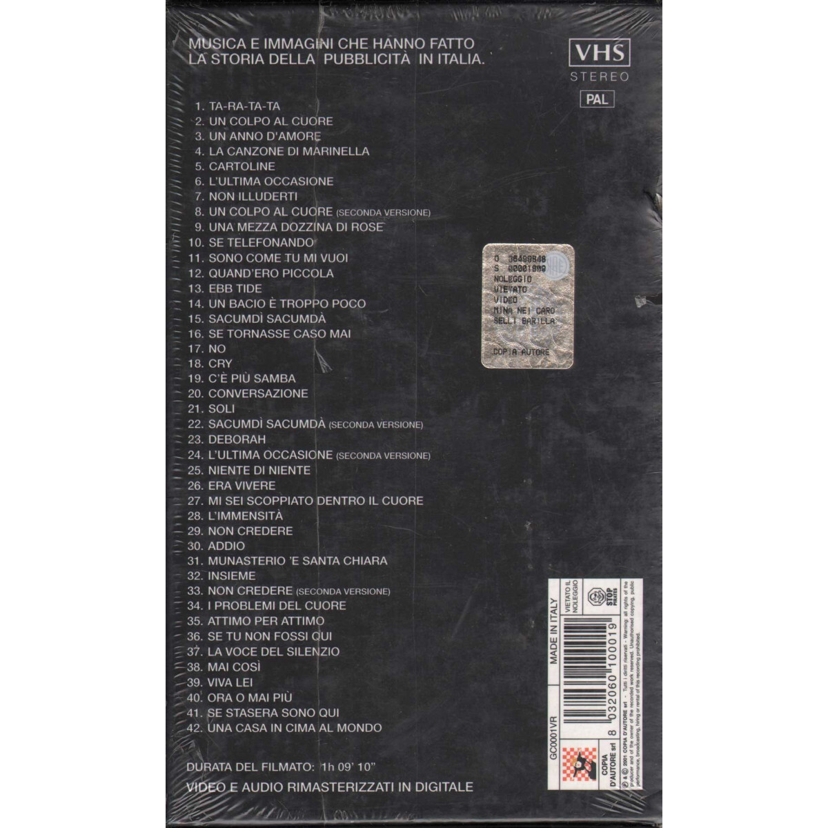 VHS Mine In Carousels Barilla / Copy Author Sealed 8032060100019