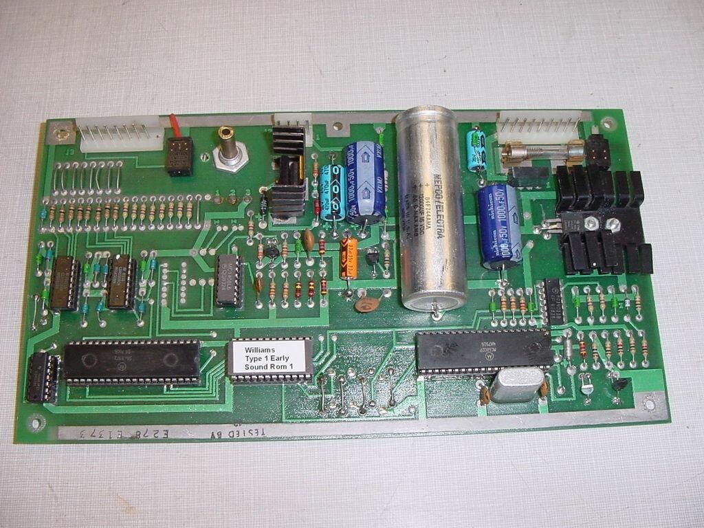 Williams FLASH PINBALL ROBOTRON VIDEO GAME sound BOARD SERVICES TYPE 1