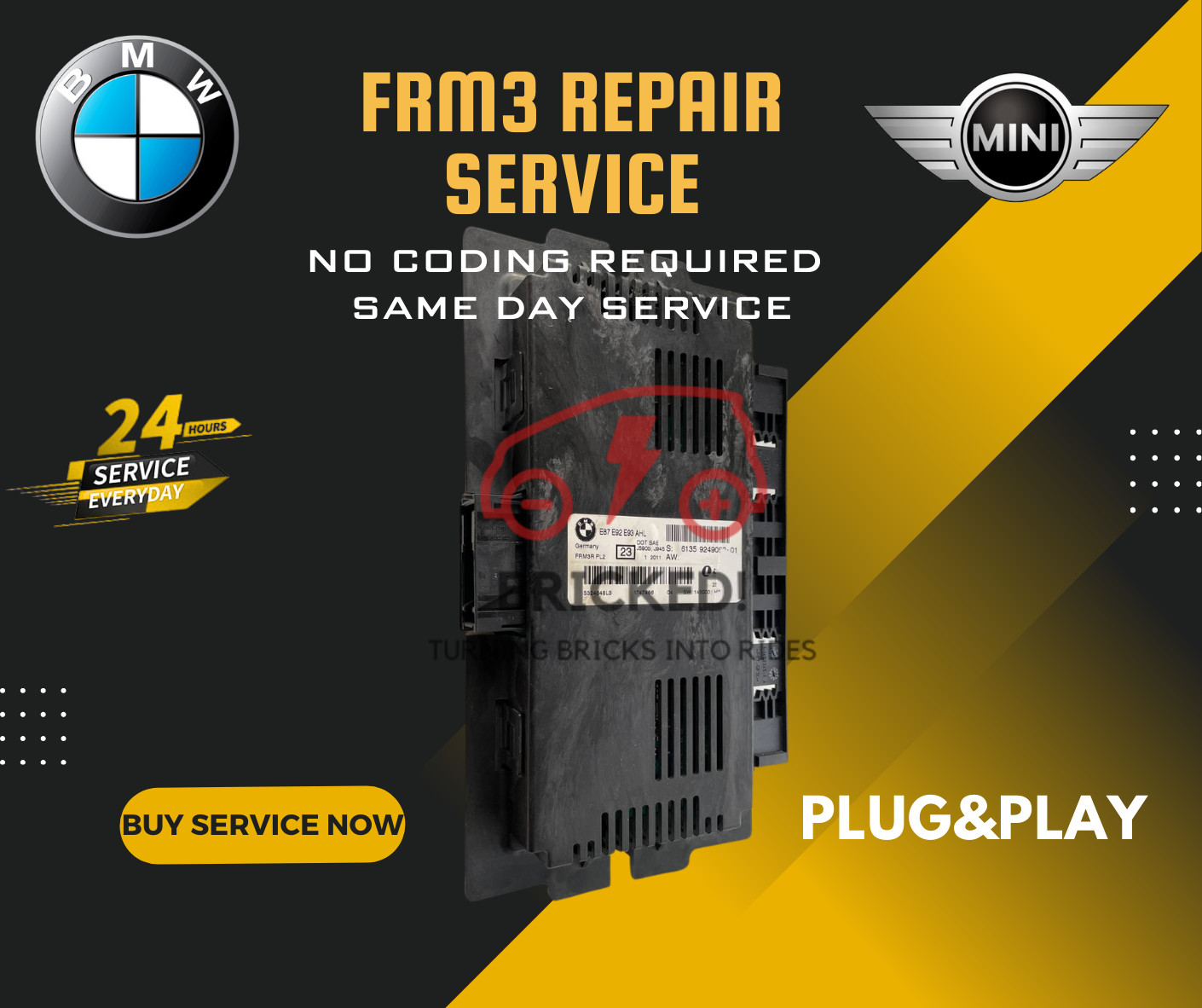 FRM3 BMW MINI Footwell Module Repair Service Lifetime Warranty CODED