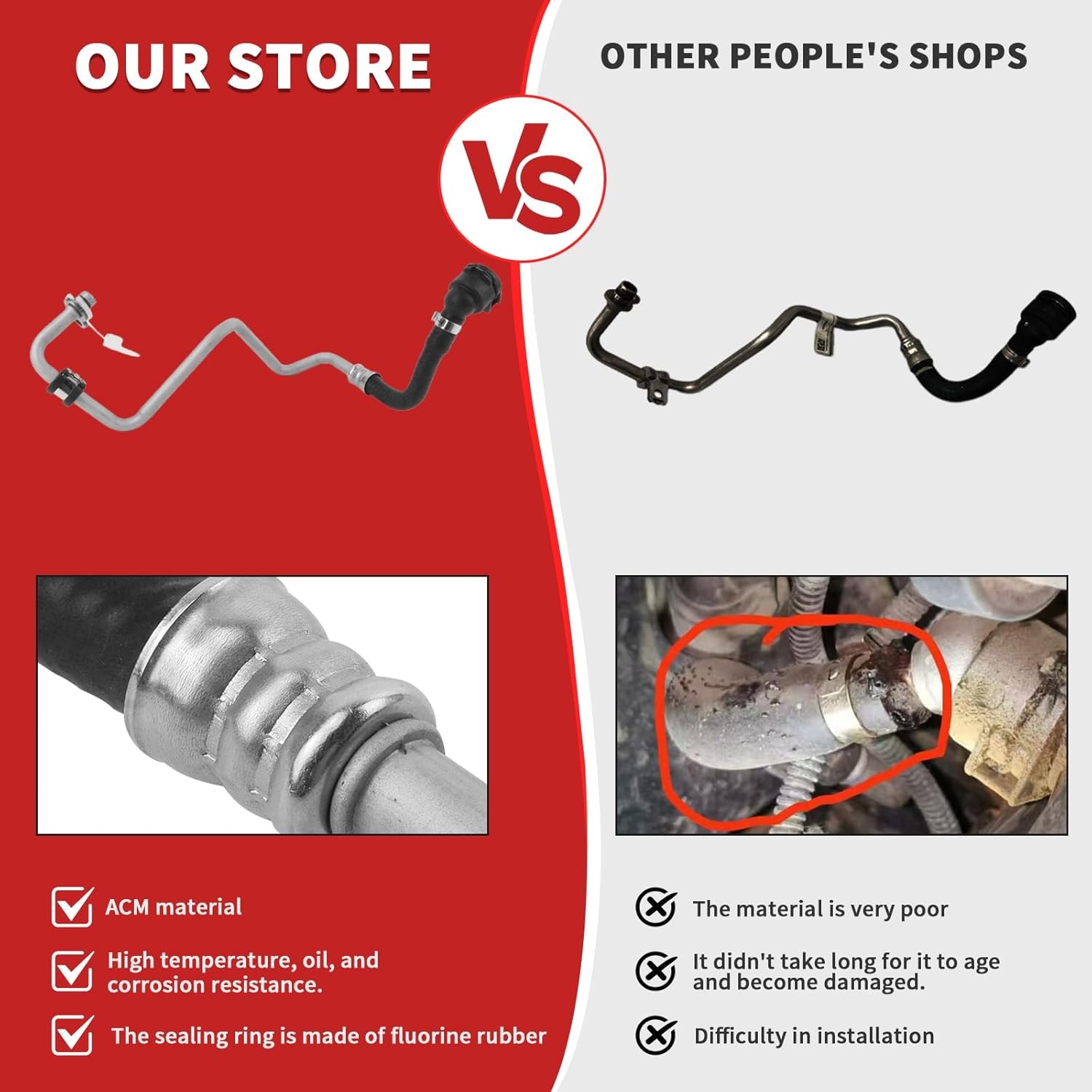11537643226 Turbocharger Coolant Return Line Hose For BMW X4 1 2 3 4 6 7 Series