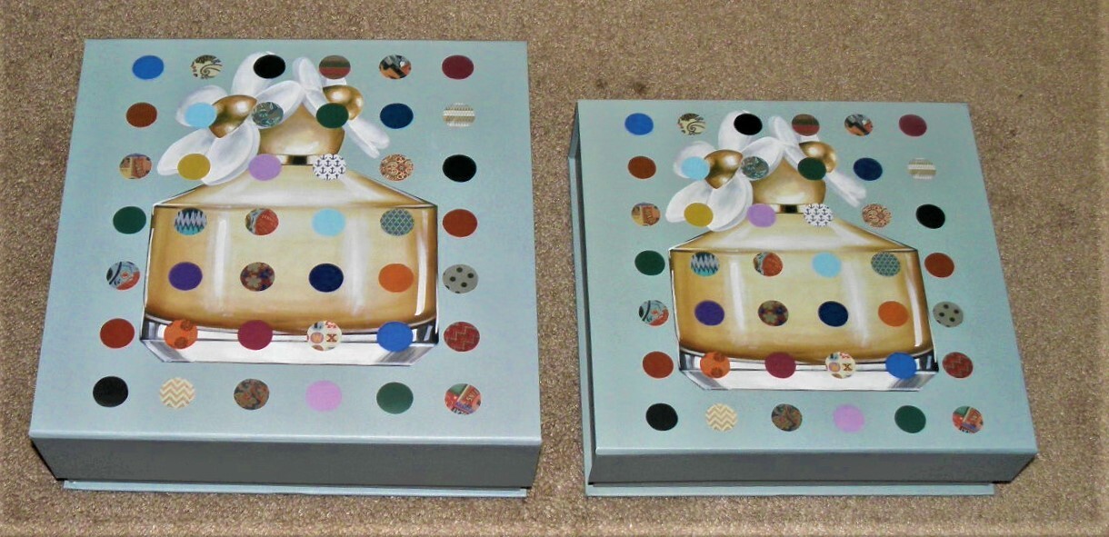 CASE OF 12 (SETS OF 2 GIFT BOXES 11″ X 10.5″ X 4″ AND 9.75″ X 9.5″ X 3″
