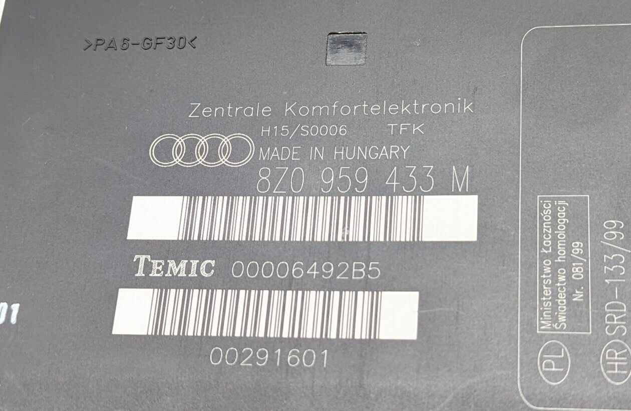 Audi A2 Comfort Module 8Z0959433M