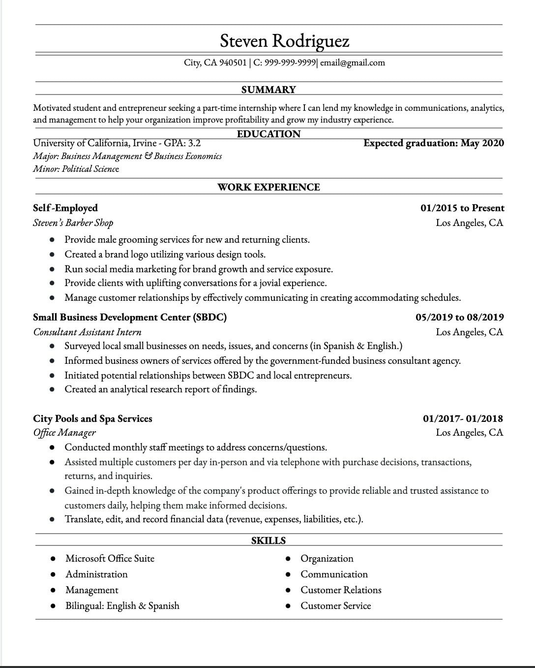 I will create your professional resume from scratch