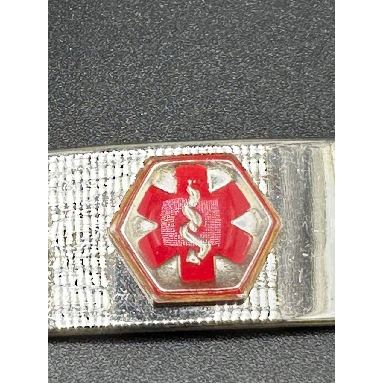 Medical Alert ID Bracelet Alzheimer’s Disease Stainless Steel Curb Chain 039